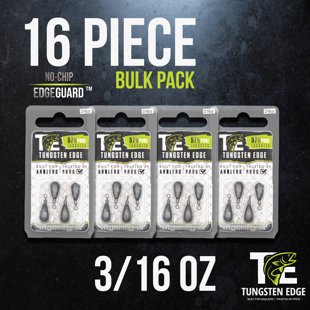 Combo Pack 3/16 oz Tear Drop Free Rig