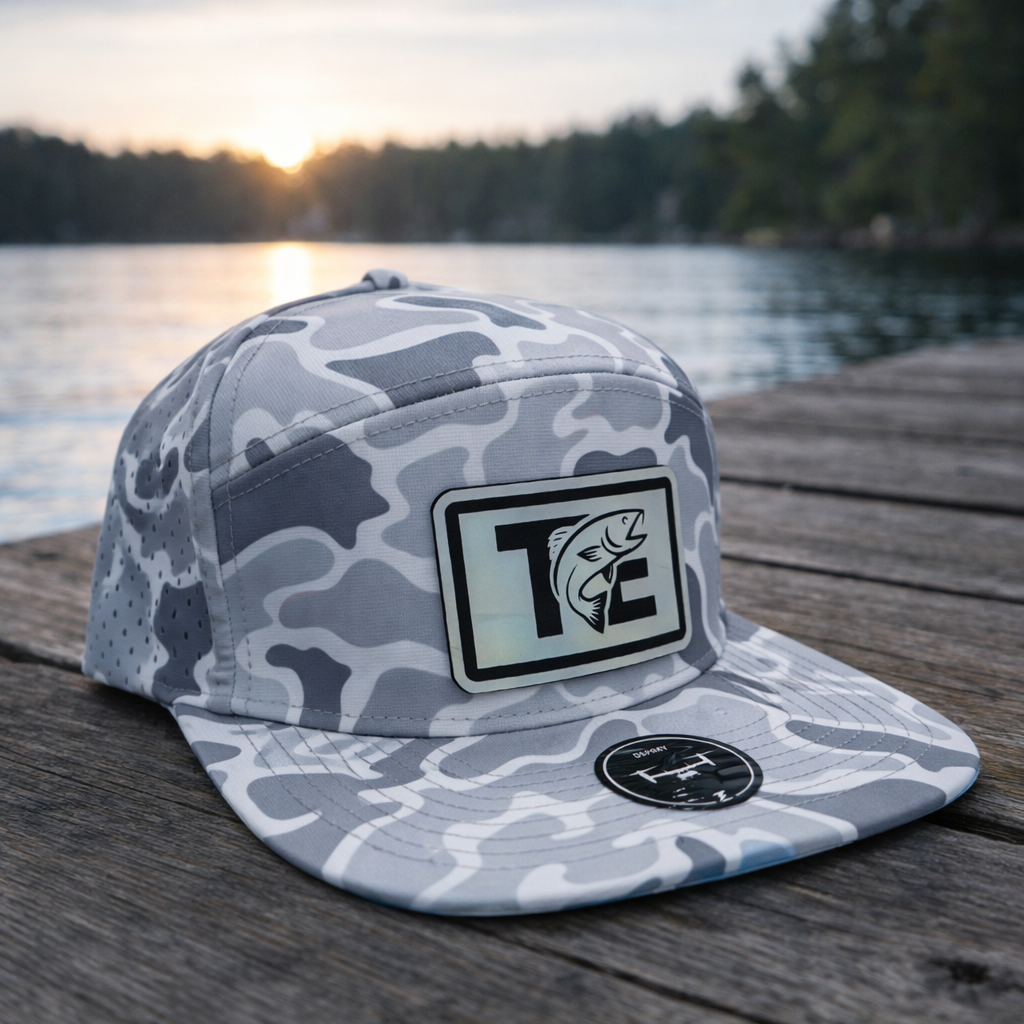 Tungsten Edge Osprey Performance Flat Bill – Old School Snow Camo