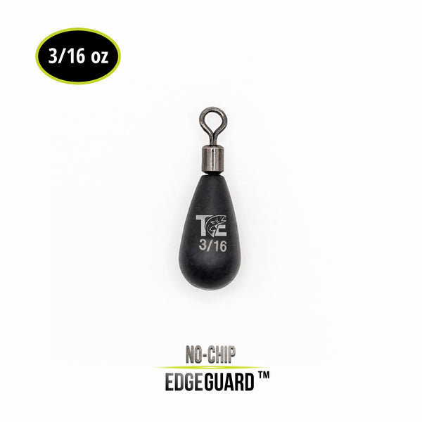 Tungsten Edge | Drop Shot Weight – Tear Drop Closed Eye – 3/16 oz (4 Pack)