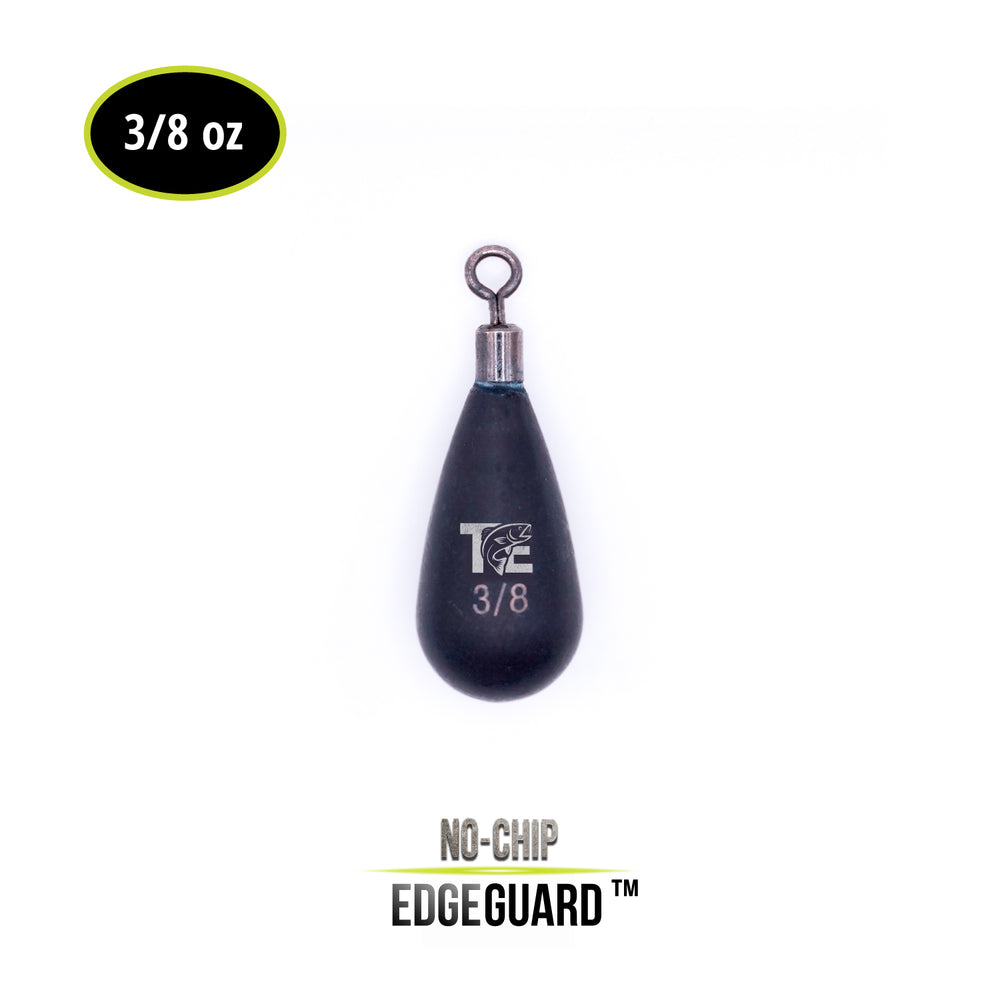 Tungsten Edge | Drop Shot Weight – Tear Drop Closed Eye – 3/8 oz (3 Pack)