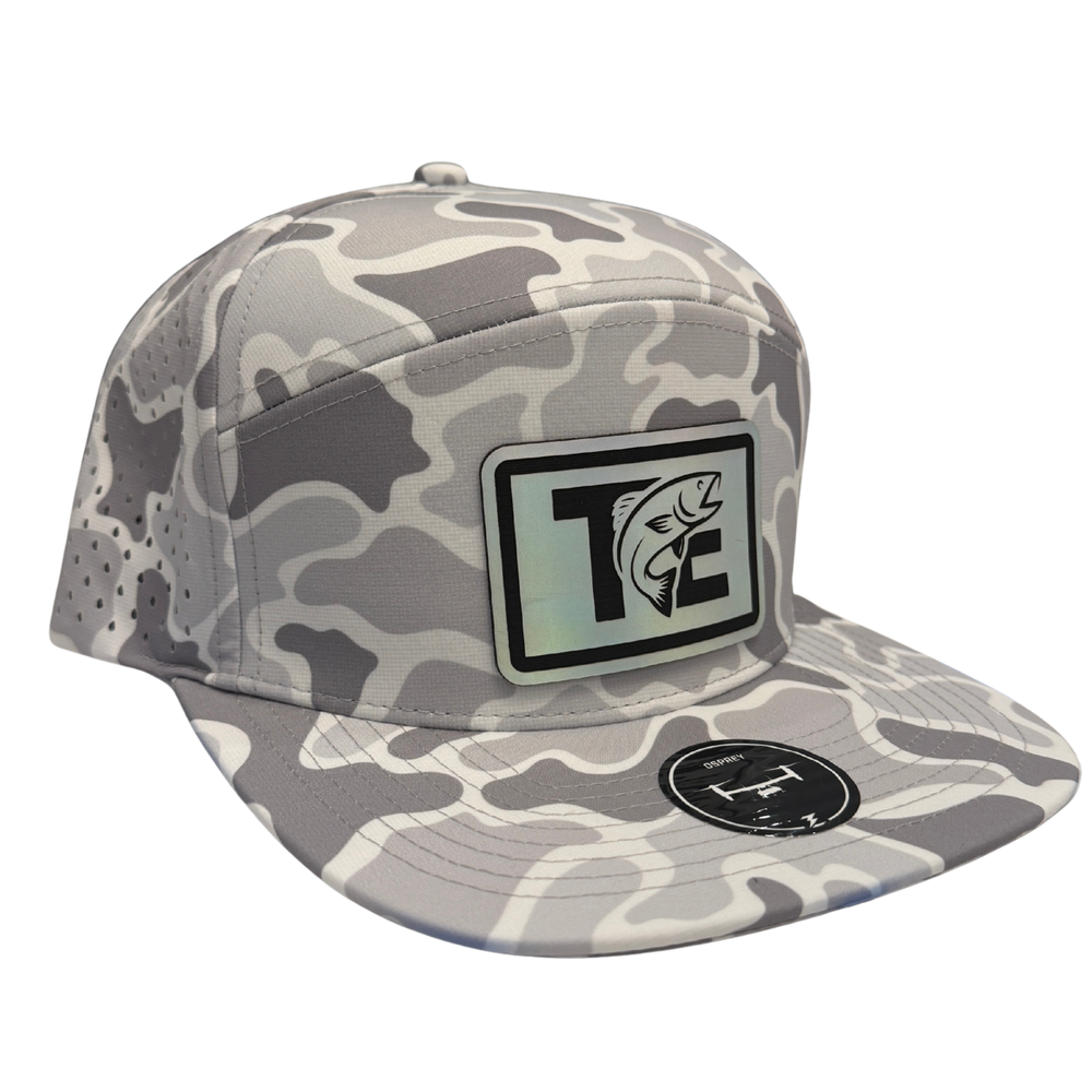 Tungsten Edge Osprey Performance Flat Bill – Old School Snow Camo
