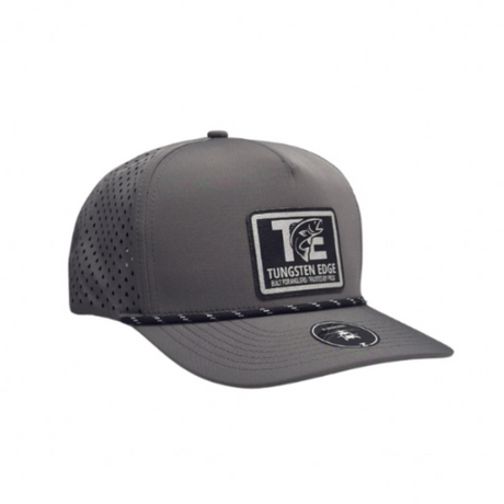 Gray cap with a logo on a white background